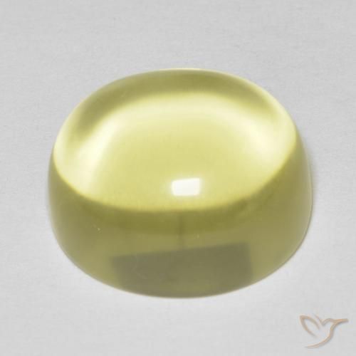 Cuarzo Amarillo claro natural de 14.25 ct, Ovalada, Transparente