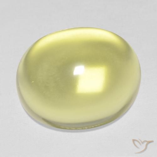 Cuarzo Amarillo claro natural de 15.77 ct, Ovalada, Transparente