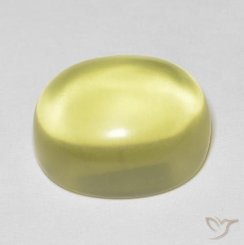 Cuarzo Amarillo claro natural de 15.77 ct, Ovalada, Transparente