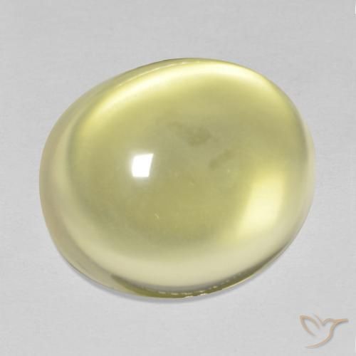 Cuarzo Amarillo claro natural de 14.36 ct, Ovalada, Transparente