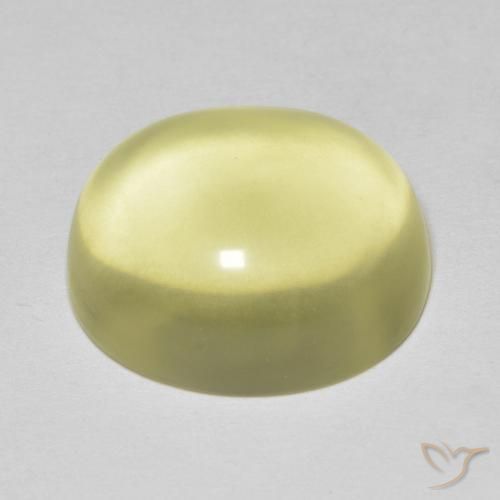 Cuarzo Amarillo claro natural de 14.36 ct, Ovalada, Transparente