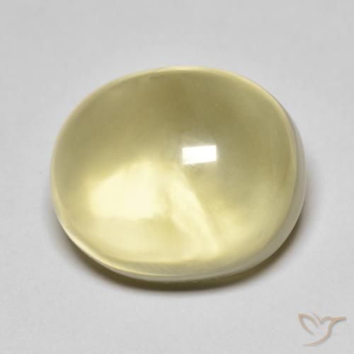 12.80ct Natural Amarillo claro Cuarzo, Ovalada, Transparente