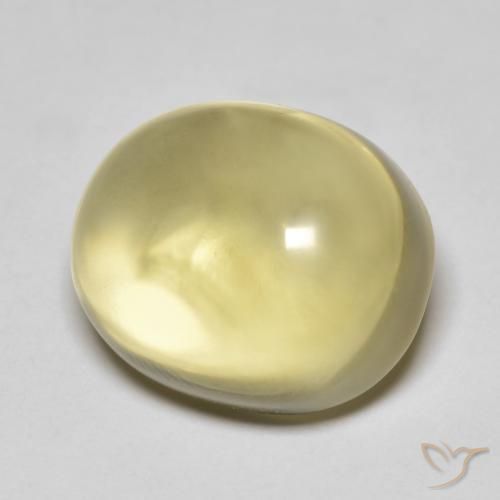Cuarzo Amarillo claro natural de 12.80 ct, Ovalada, Transparente