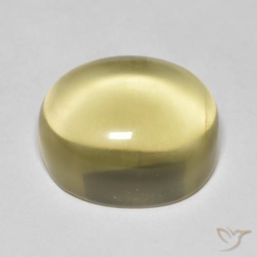 Cuarzo Amarillo claro natural de 12.80 ct, Ovalada, Transparente