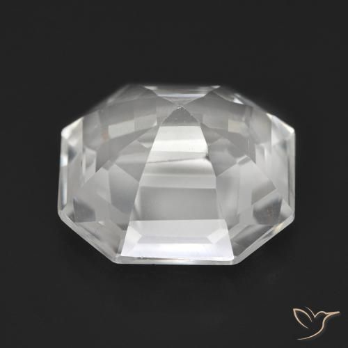Cuarzo Blanco natural de 9.37 ct, Corte Octágono / Esmeralda, VVS
