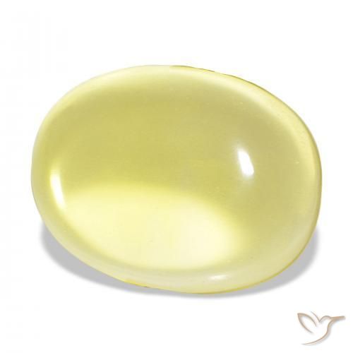Cuarzo Amarillo claro natural de 20.89 ct, Ovalada, Transparente