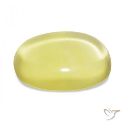 Cuarzo Amarillo claro natural de 20.89 ct, Ovalada, Transparente