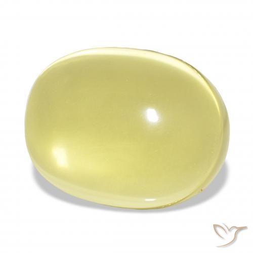 Cuarzo Amarillo claro natural de 29.37 ct, Ovalada, Transparente