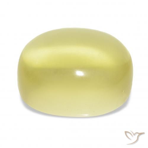 Cuarzo Amarillo claro natural de 29.37 ct, Ovalada, Transparente