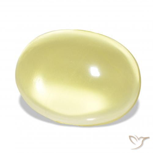 Cuarzo Amarillo claro natural de 24.84 ct, Ovalada, Transparente