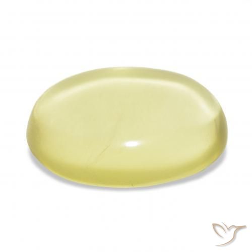 Cuarzo Amarillo claro natural de 24.84 ct, Ovalada, Transparente