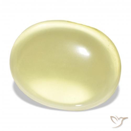 Cuarzo Amarillo claro natural de 27.94 ct, Ovalada, Transparente