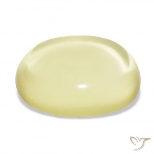 Cuarzo Amarillo claro natural de 27.94 ct, Ovalada, Transparente