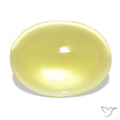 Cuarzo Amarillo claro natural de 25.93 ct, Ovalada, Transparente
