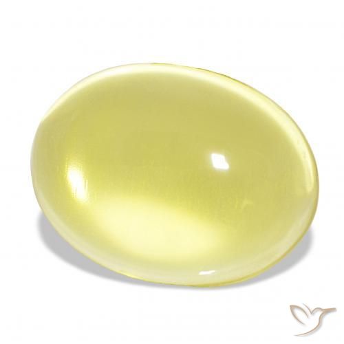 Cuarzo Amarillo claro natural de 25.93 ct, Ovalada, Transparente