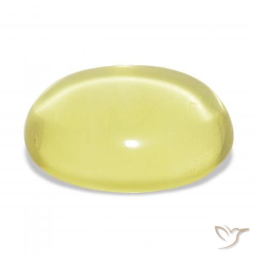 Cuarzo Amarillo claro natural de 25.93 ct, Ovalada, Transparente