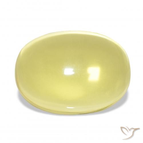 Cuarzo Amarillo claro natural de 27.70 ct, Ovalada, Transparente