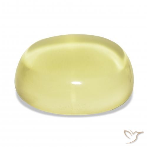 Cuarzo Amarillo claro natural de 63.83 ct, Ovalada, Transparente