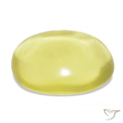 Cuarzo Amarillo claro natural de 54.69 ct, Ovalada, Transparente