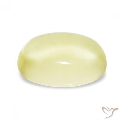 Cuarzo Amarillo claro natural de 3.29 ct, Ovalada, Transparente
