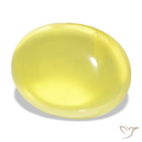 Cuarzo Amarillo piña natural de 46.40 ct, Ovalada, Transparente