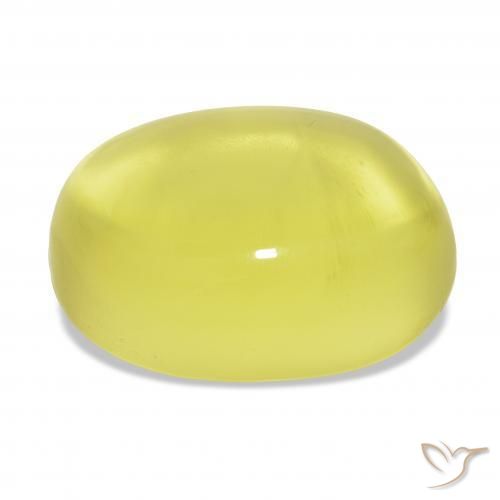 Cuarzo Amarillo piña natural de 46.40 ct, Ovalada, Transparente