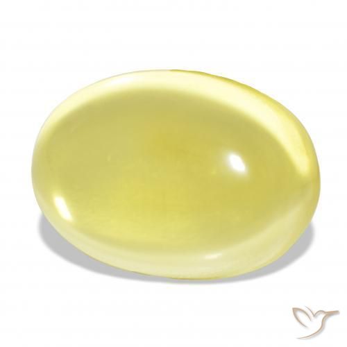 Cuarzo Amarillo claro natural de 51.98 ct, Ovalada, Transparente