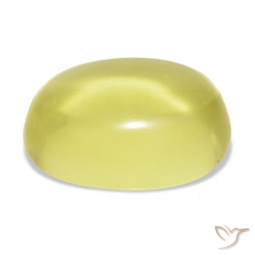 Cuarzo Amarillo claro natural de 51.98 ct, Ovalada, Transparente