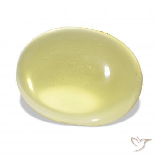 Cuarzo Amarillo claro natural de 43.43 ct, Ovalada, Transparente