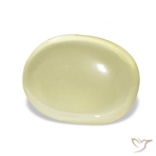 Cuarzo Amarillo claro natural de 10.06 ct, Ovalada, Transparente