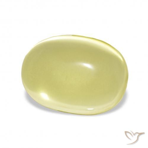 Cuarzo Amarillo claro natural de 9.42 ct, Ovalada, Transparente