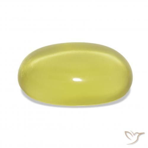 Cuarzo Amarillo claro natural de 58.77 ct, Ovalada, Transparente