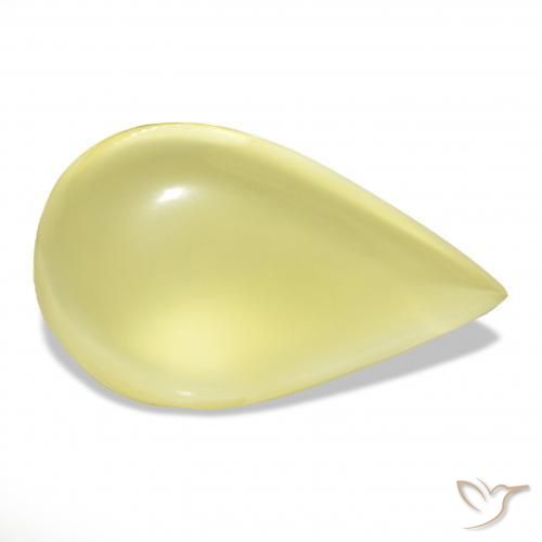 Cuarzo Amarillo claro natural de 36.18 ct, En forma de pera, Transparente
