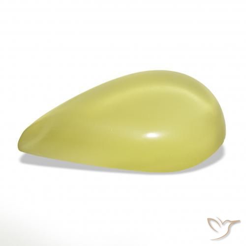 Cuarzo Amarillo claro natural de 36.18 ct, En forma de pera, Transparente