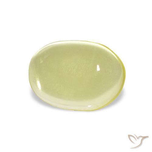Cuarzo Amarillo claro natural de 2.86 ct, Ovalada, Transparente
