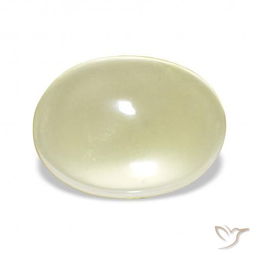6.12ct Amarillo crema pálido Cuarzo, Ovalada, Transparente