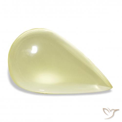 Cuarzo Amarillo medio natural de 15.47 ct, En forma de pera, Transparente