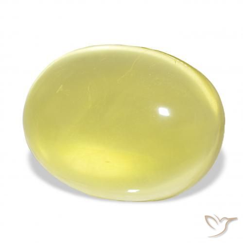 Cuarzo Amarillo claro natural de 69.55 ct, Ovalada, Transparente