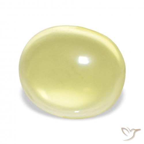 Cuarzo Amarillo claro natural de 23.31 ct, Ovalada, Transparente