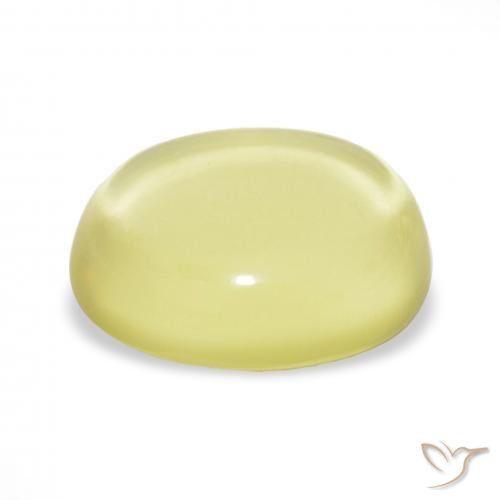 Cuarzo Amarillo claro natural de 23.31 ct, Ovalada, Transparente