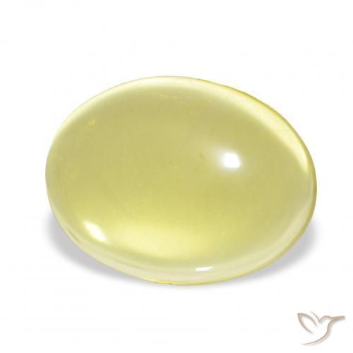 Cuarzo Amarillo claro natural de 20.83 ct, Ovalada, Transparente
