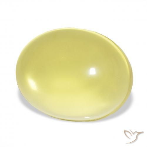 Cuarzo Amarillo claro natural de 71.49 ct, Ovalada, Transparente