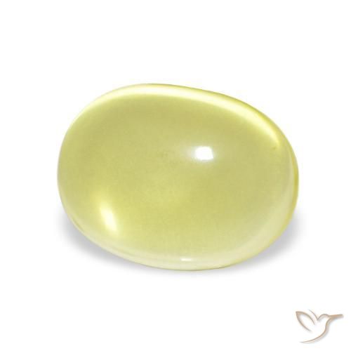 Cuarzo Amarillo claro natural de 9.43 ct, Ovalada, Transparente