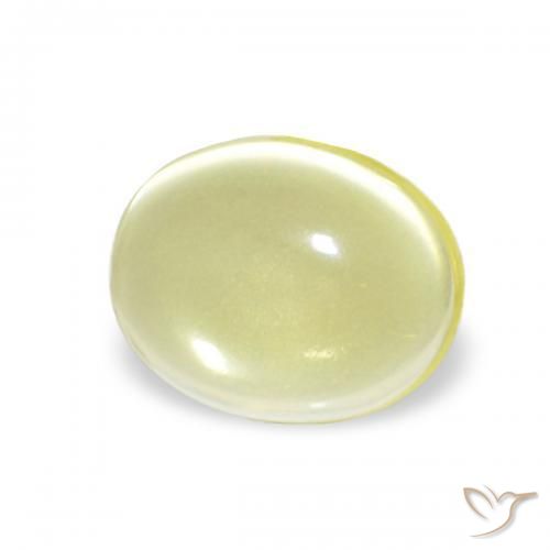 Cuarzo Amarillo claro natural de 3.54 ct, Ovalada, Transparente