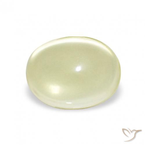 5.31ct Amarillo crema pálido Cuarzo, Ovalada, Transparente