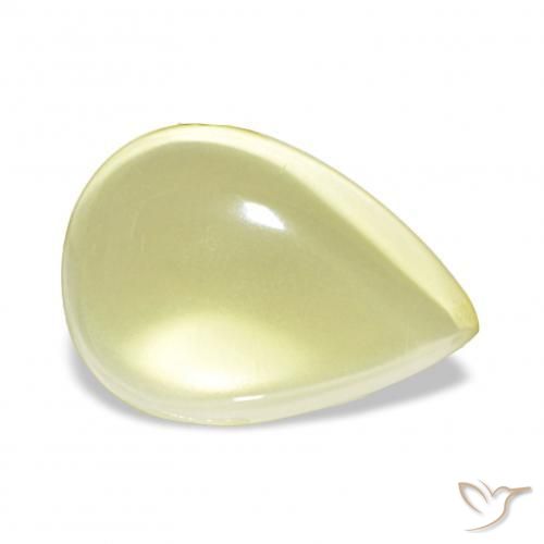 Cuarzo Amarillo piña claro natural de 8.66 ct, En forma de pera, Transparente