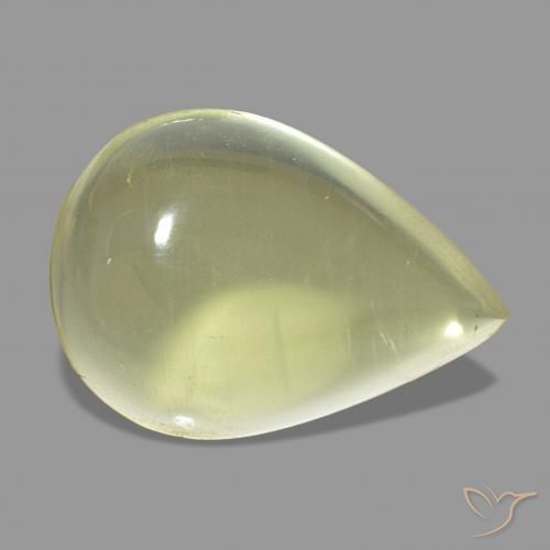 Cuarzo Amarillo claro natural de 15.99 ct, En forma de pera, Transparente
