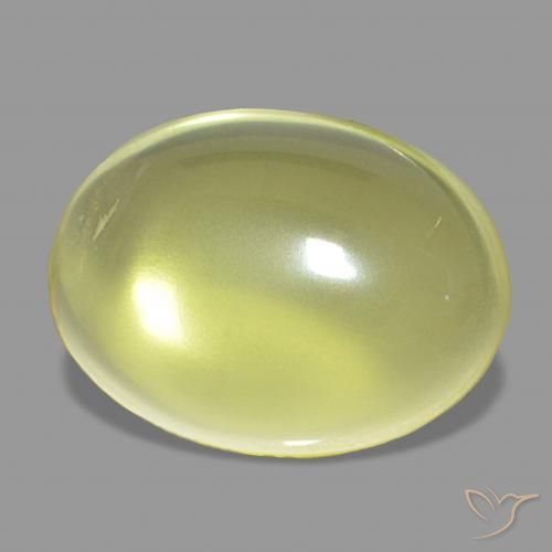Cuarzo Amarillo claro natural de 9.70 ct, Ovalada, Transparente