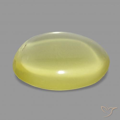 Cuarzo Amarillo claro natural de 9.70 ct, Ovalada, Transparente