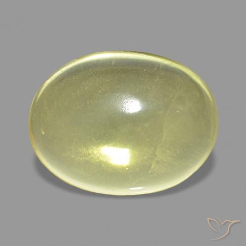 Cuarzo Amarillo piña claro natural de 9.59 ct, Ovalada, Transparente